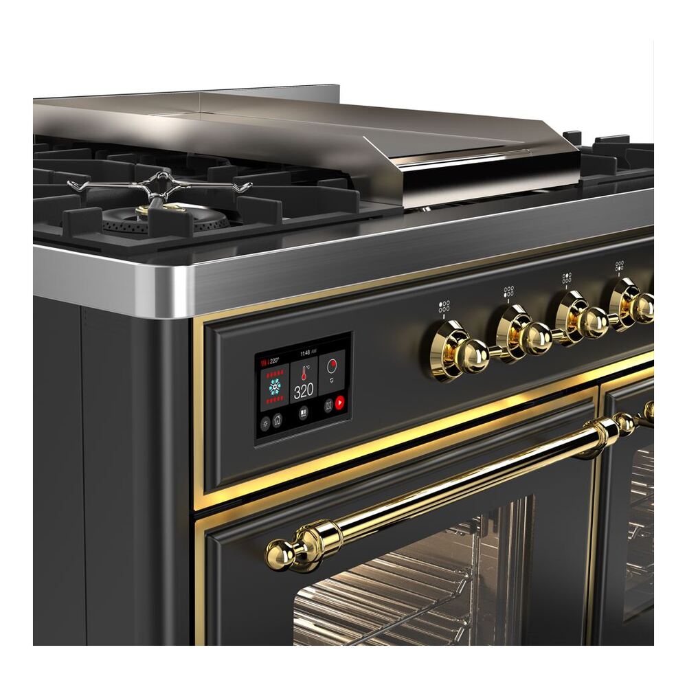 ILVE UMD10F Majestic II 40 inch Dual Fuel Range with 6 Burners, Griddle