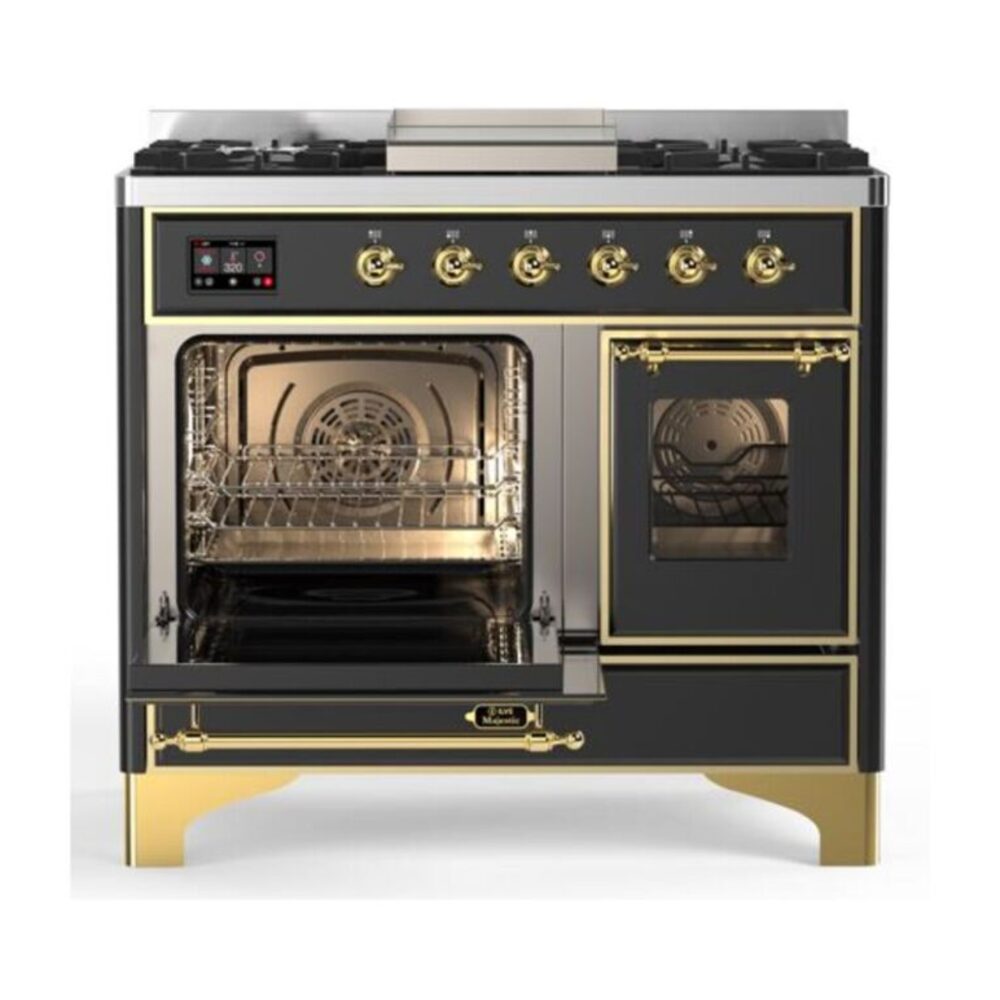 ILVE UMD10FDNS3MGG Majestic II 40 inch Dual Fuel Range with 6