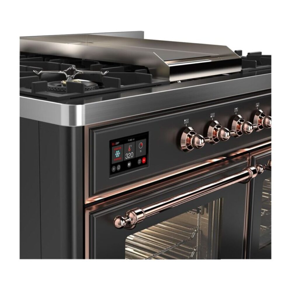 ILVE UMD10F Majestic II 40 inch Dual Fuel Range with 6 Burners, Griddle