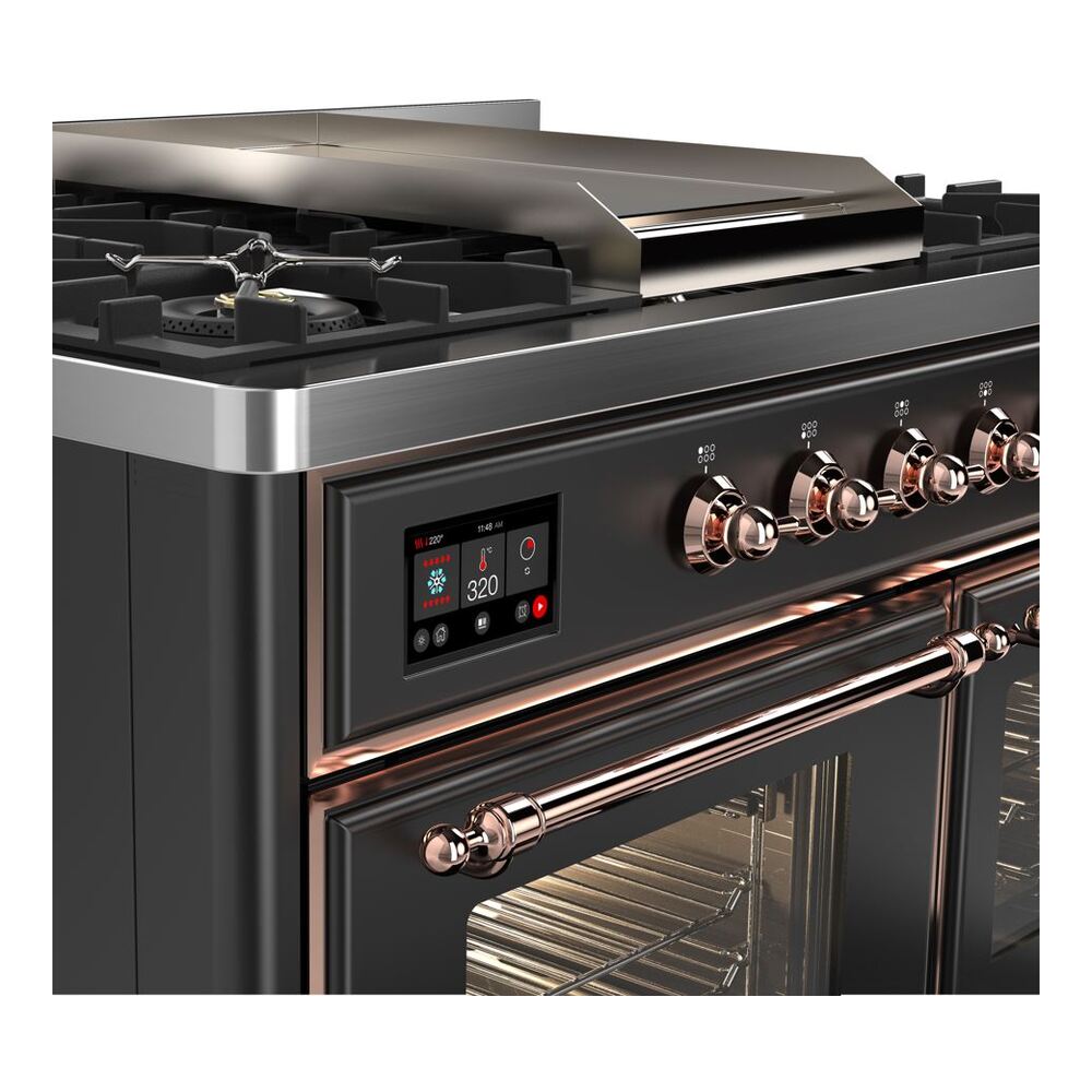 ILVE UMD10F Majestic II 40 inch Dual Fuel Range with 6 Burners, Griddle