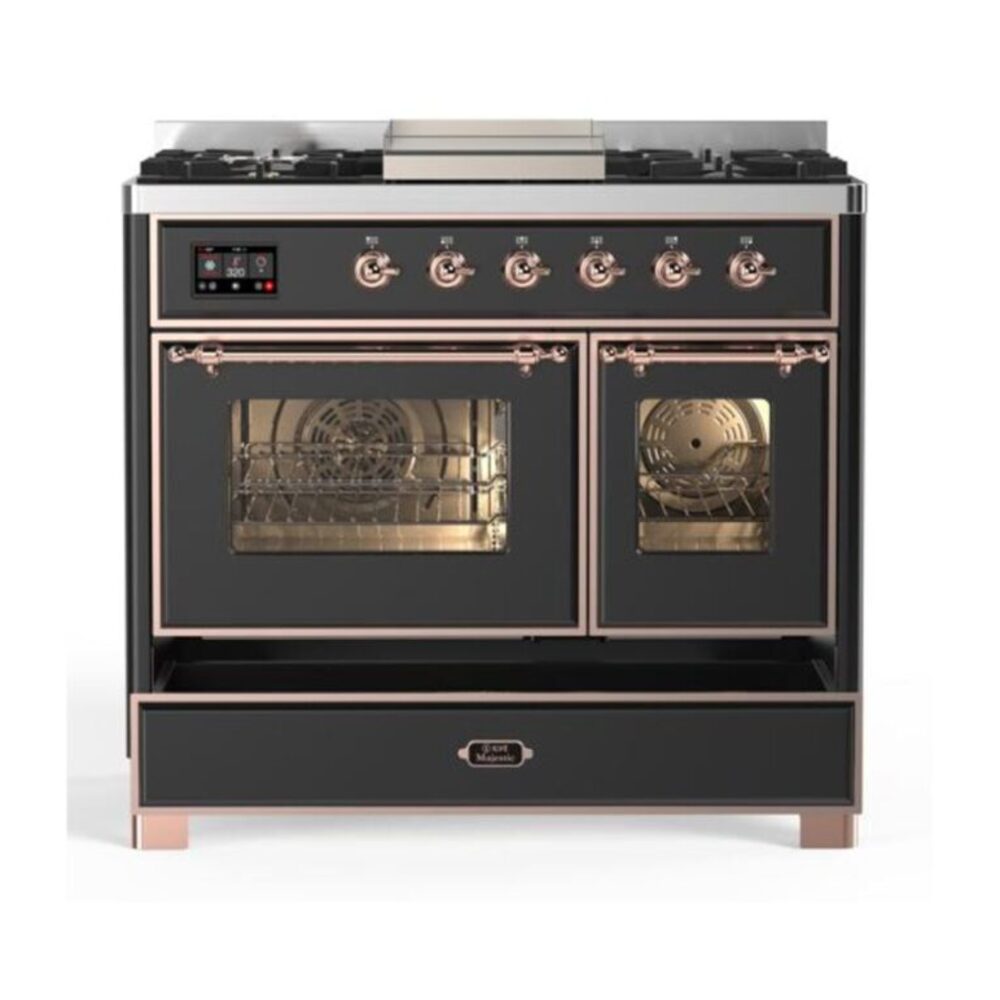 ILVE UMD10F Majestic II 40 inch Dual Fuel Range with 6 Burners, Griddle