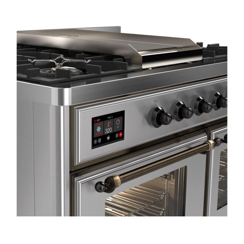 ILVE UMD10F Majestic II 40 inch Dual Fuel Range with 6 Burners, Griddle