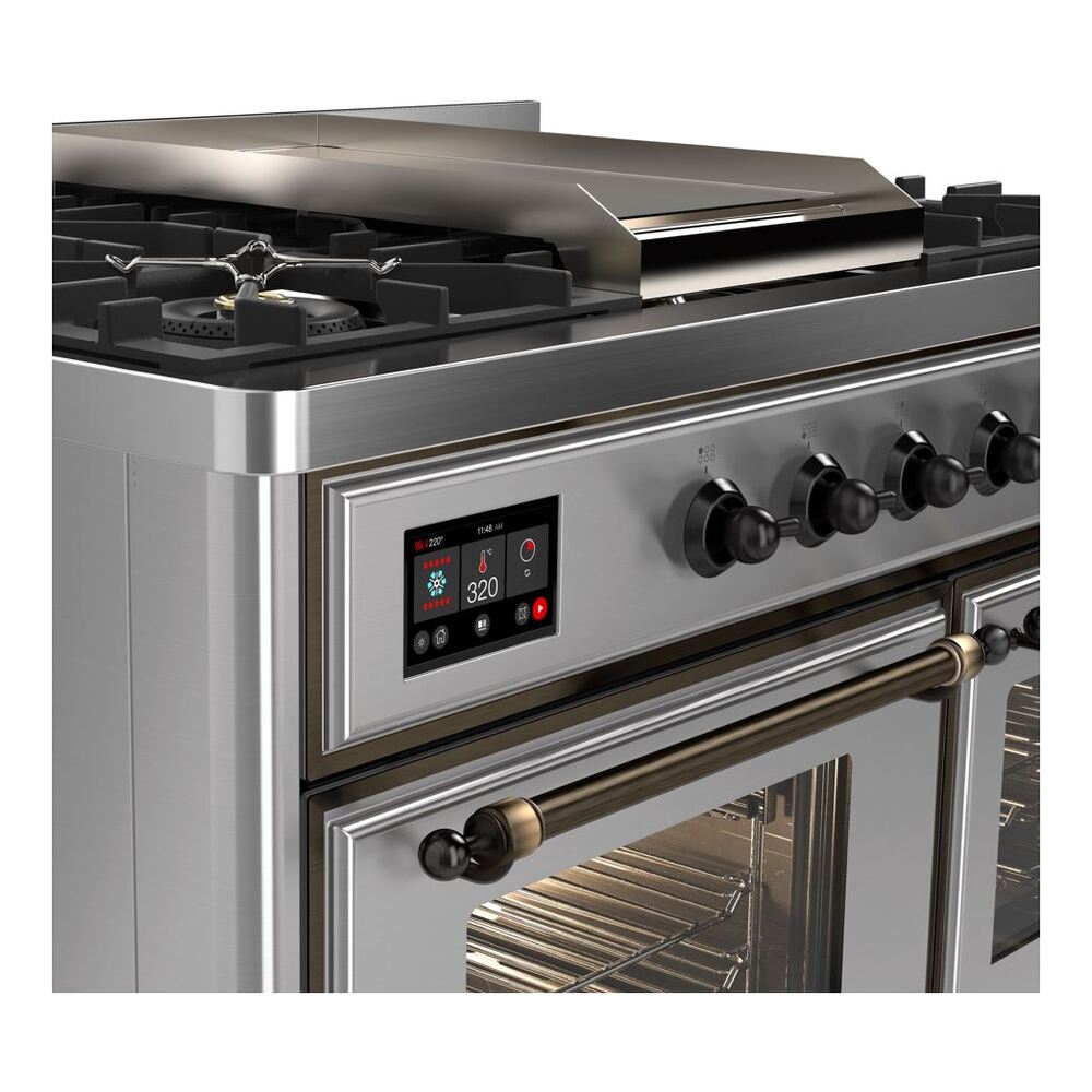 ILVE UMD10F Majestic II 40 inch Dual Fuel Range with 6 Burners, Griddle
