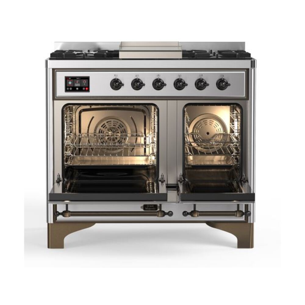 ILVE UMD10F Majestic II 40 inch Dual Fuel Range with 6 Burners, Griddle