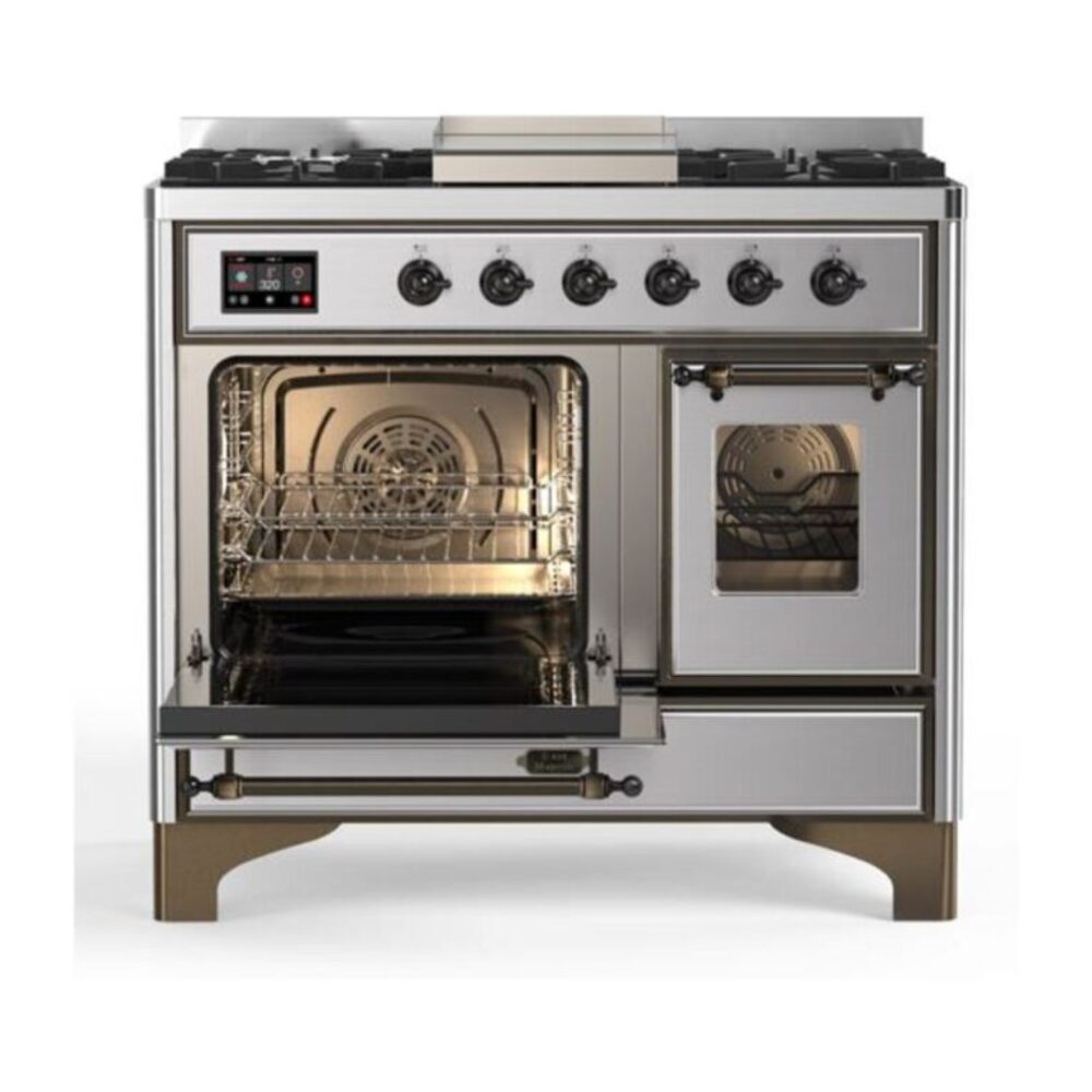 ILVE UMD10F Majestic II 40 inch Dual Fuel Range with 6 Burners, Griddle