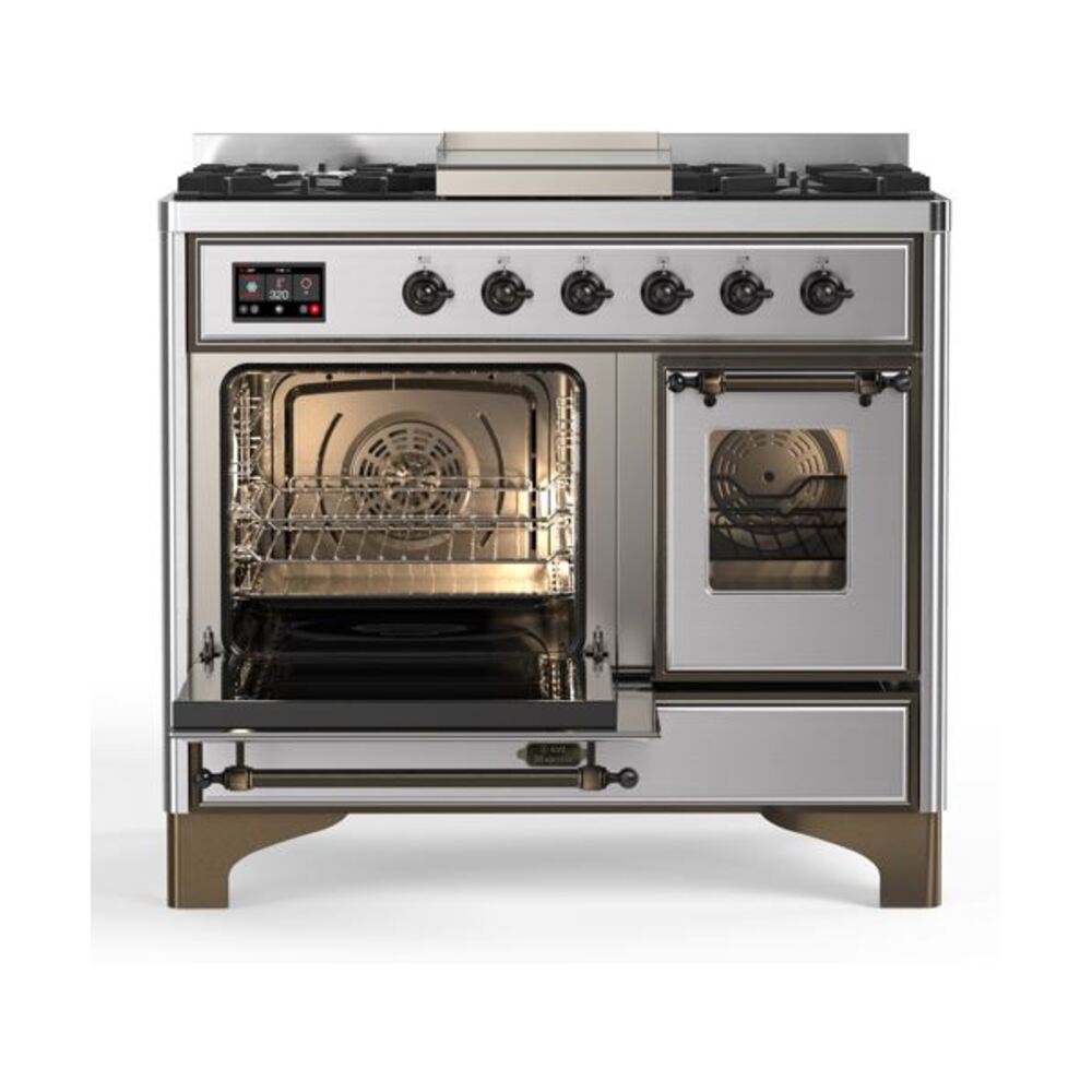 ILVE UMD10F Majestic II 40 inch Dual Fuel Range with 6 Burners, Griddle