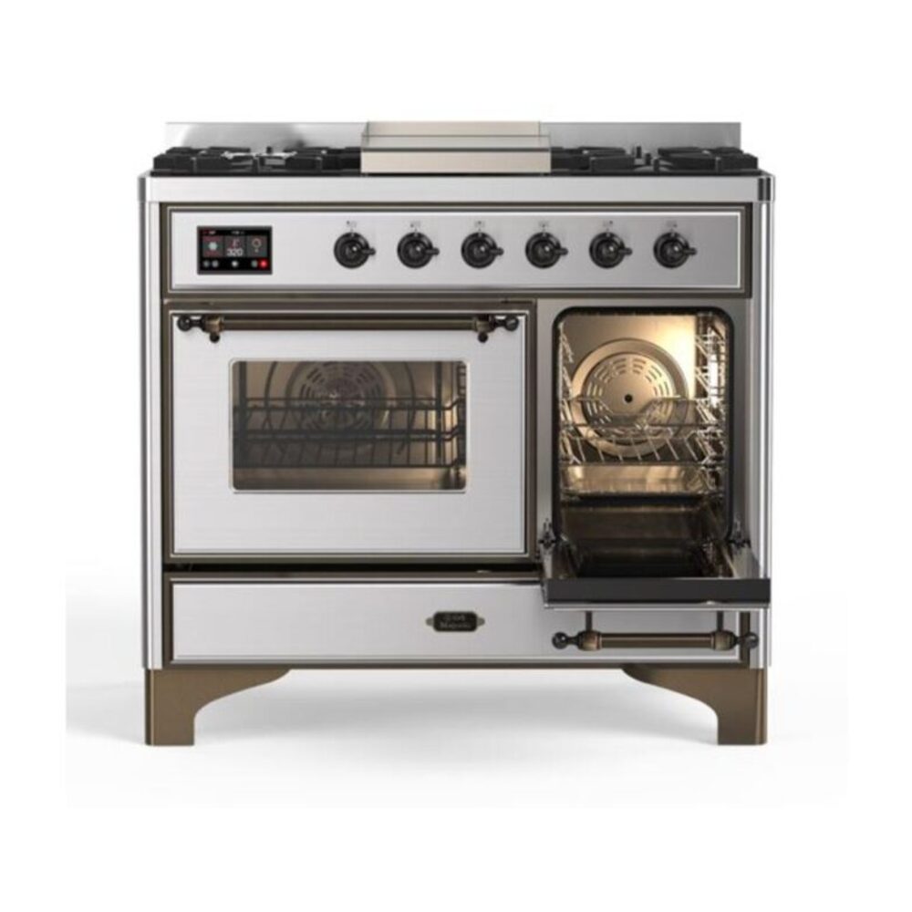 ILVE UMD10F Majestic II 40 inch Dual Fuel Range with 6 Burners, Griddle