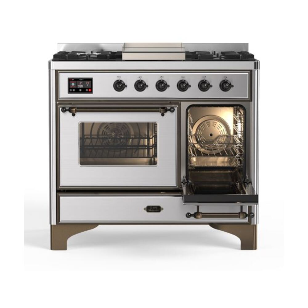 ILVE UMD10F Majestic II 40 inch Dual Fuel Range with 6 Burners, Griddle