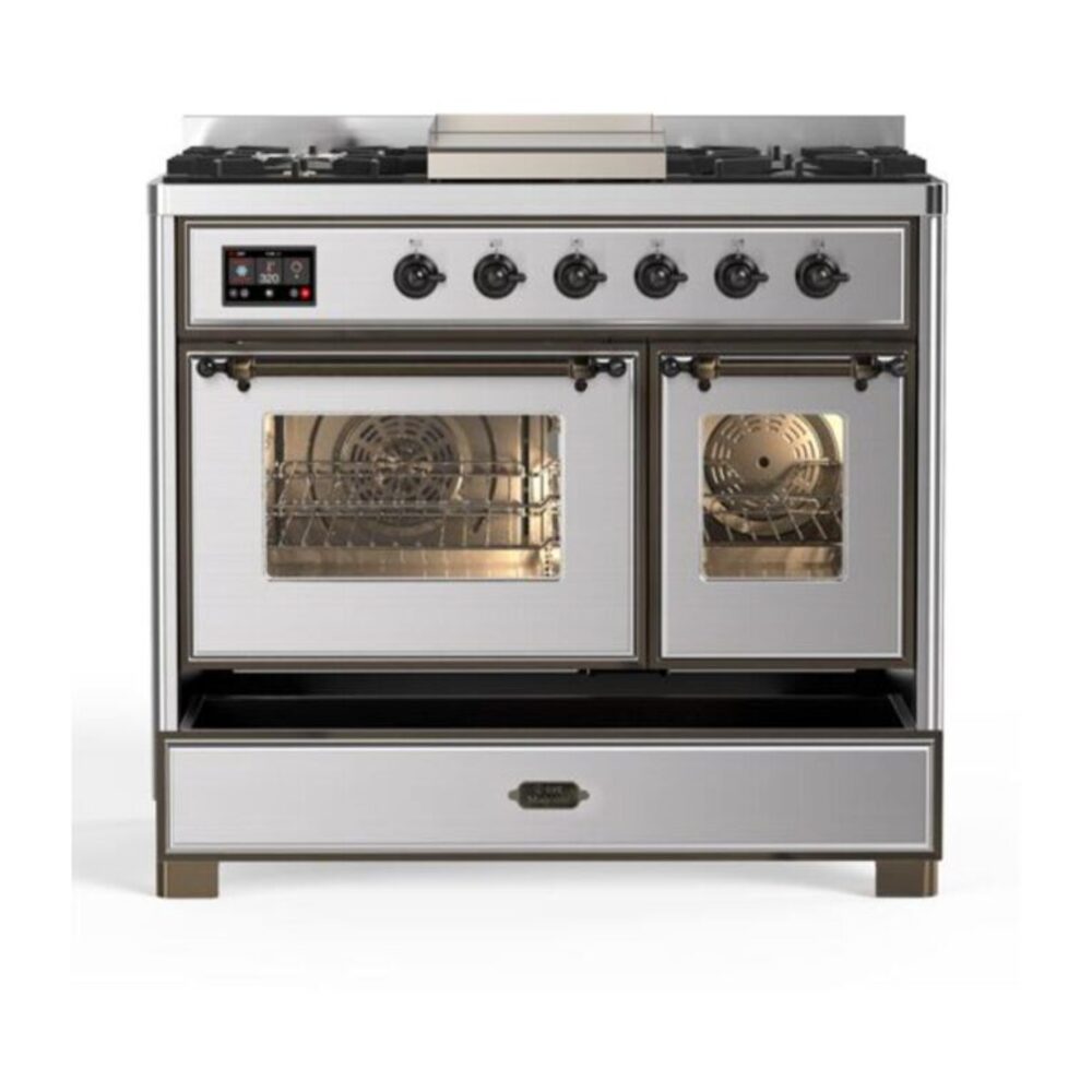 ILVE UMD10F Majestic II 40 inch Dual Fuel Range with 6 Burners, Griddle