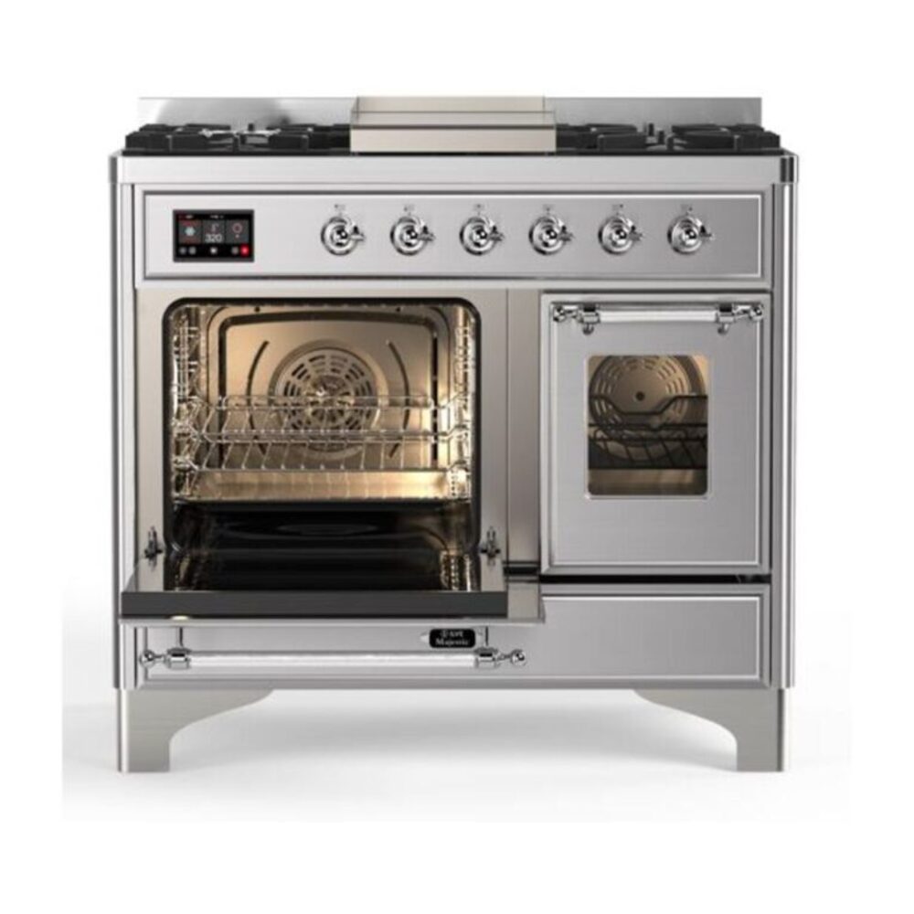 ILVE UMD10F Majestic II 40 inch Dual Fuel Range with 6 Burners, Griddle