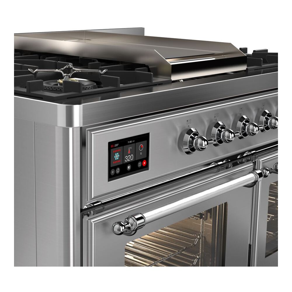 ILVE UMD10F Majestic II 40 inch Dual Fuel Range with 6 Burners, Griddle