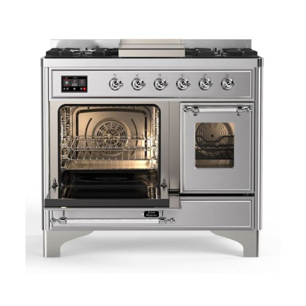 ILVE UMD10F Majestic II 40 inch Dual Fuel Range with 6 Burners, Griddle