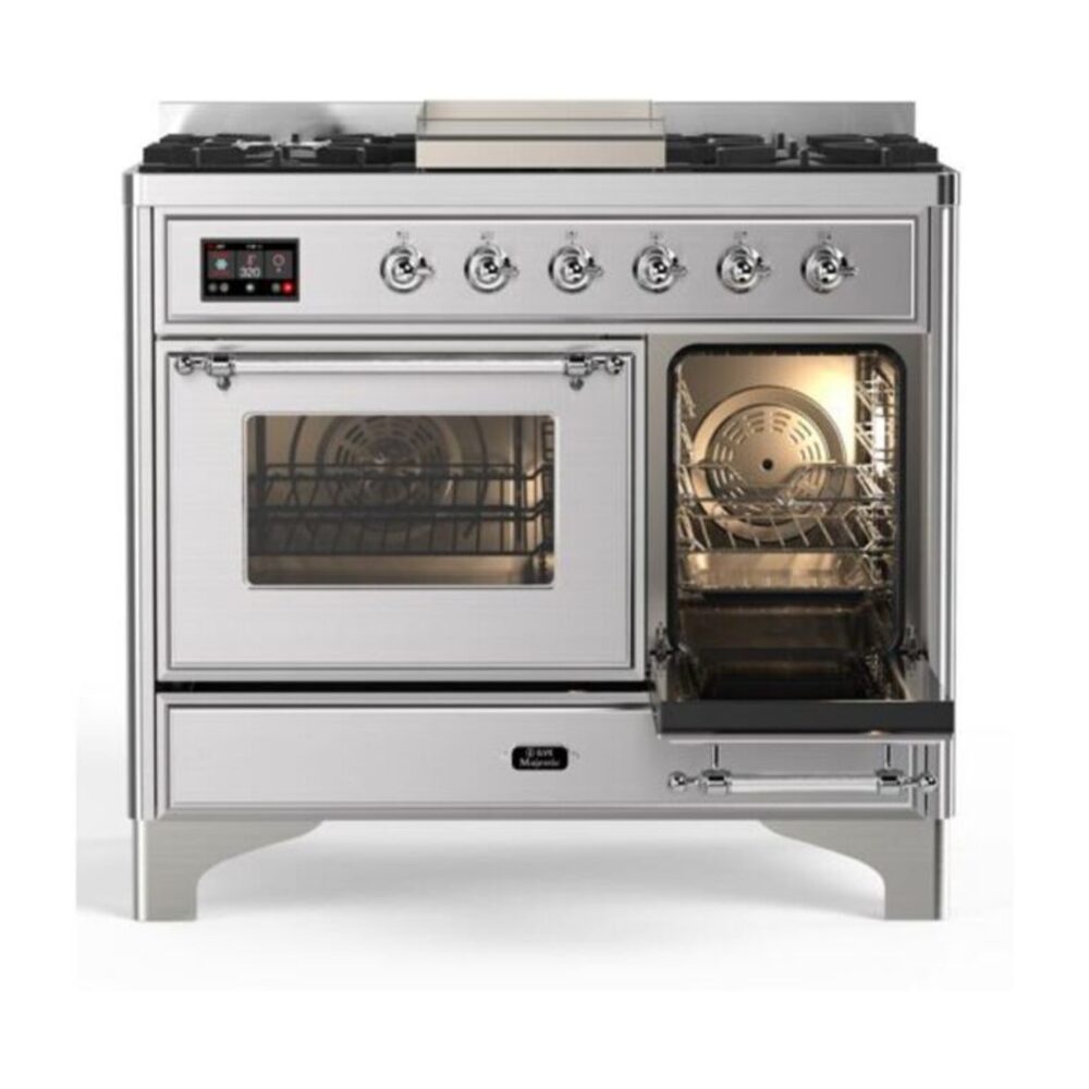 ILVE UMD10F Majestic II 40 inch Dual Fuel Range with 6 Burners, Griddle
