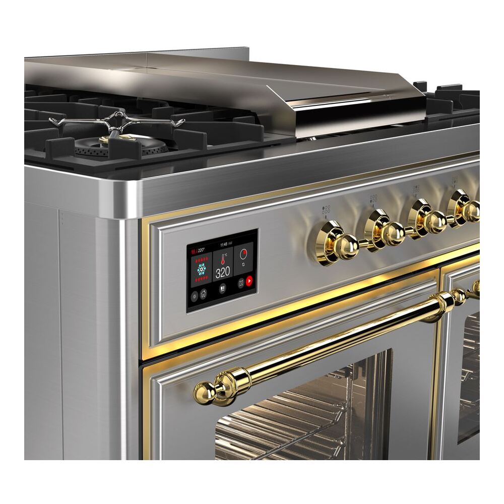 ILVE UMD10F Majestic II 40 inch Dual Fuel Range with 6 Burners, Griddle