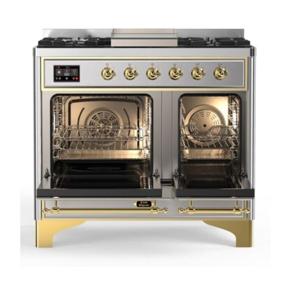 ILVE UMD10F Majestic II 40 inch Dual Fuel Range with 6 Burners, Griddle