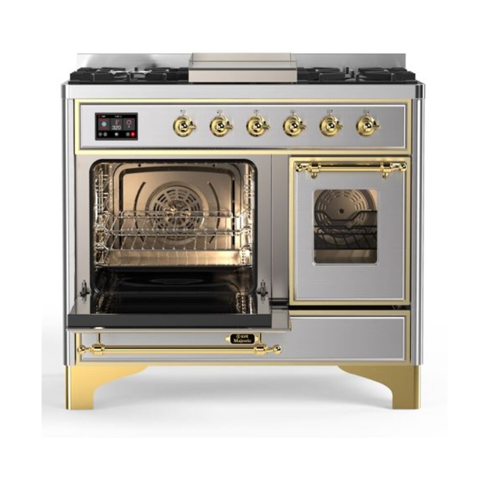 ILVE UMD10F Majestic II 40 inch Dual Fuel Range with 6 Burners, Griddle
