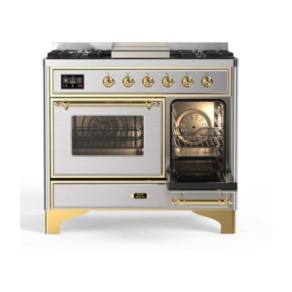 ILVE UMD10F Majestic II 40 inch Dual Fuel Range with 6 Burners, Griddle