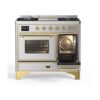 ILVE UMD10F Majestic II 40 inch Dual Fuel Range with 6 Burners, Griddle
