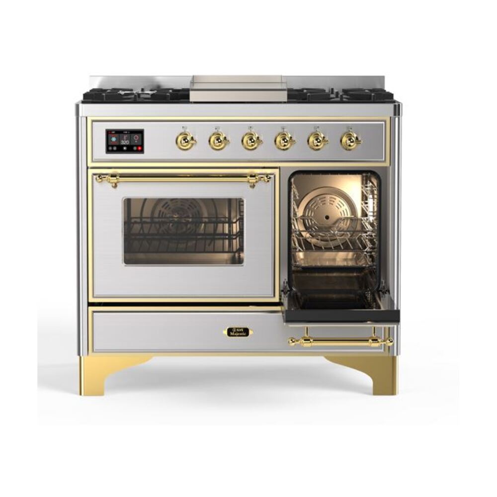 ILVE UMD10F Majestic II 40 inch Dual Fuel Range with 6 Burners, Griddle