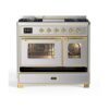 ILVE UMD10F Majestic II 40 inch Dual Fuel Range with 6 Burners, Griddle