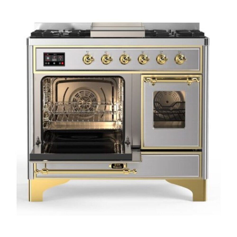 ILVE UMD10F Majestic II 40 inch Dual Fuel Range with 6 Burners, Griddle
