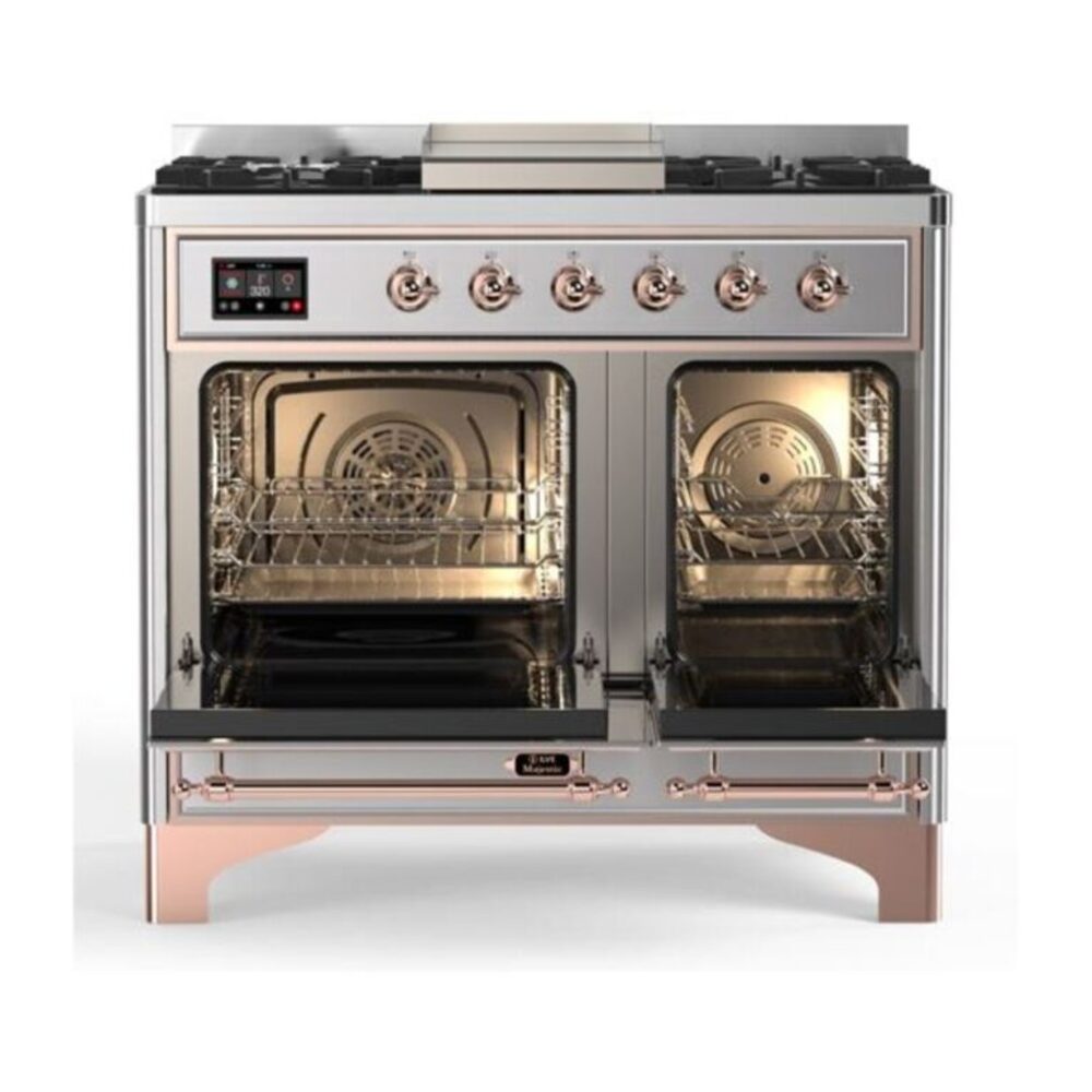 ILVE UMD10F Majestic II 40 inch Dual Fuel Range with 6 Burners, Griddle