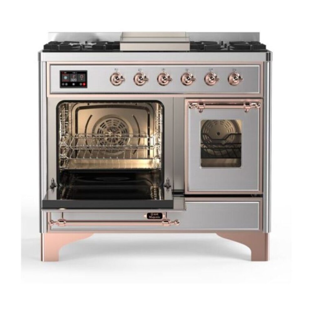 ILVE UMD10F Majestic II 40 inch Dual Fuel Range with 6 Burners, Griddle