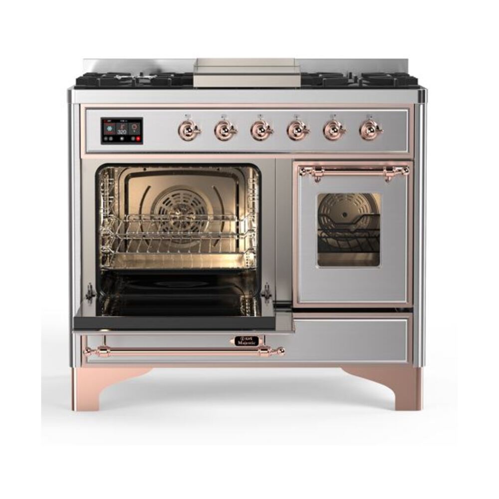 ILVE UMD10F Majestic II 40 inch Dual Fuel Range with 6 Burners, Griddle