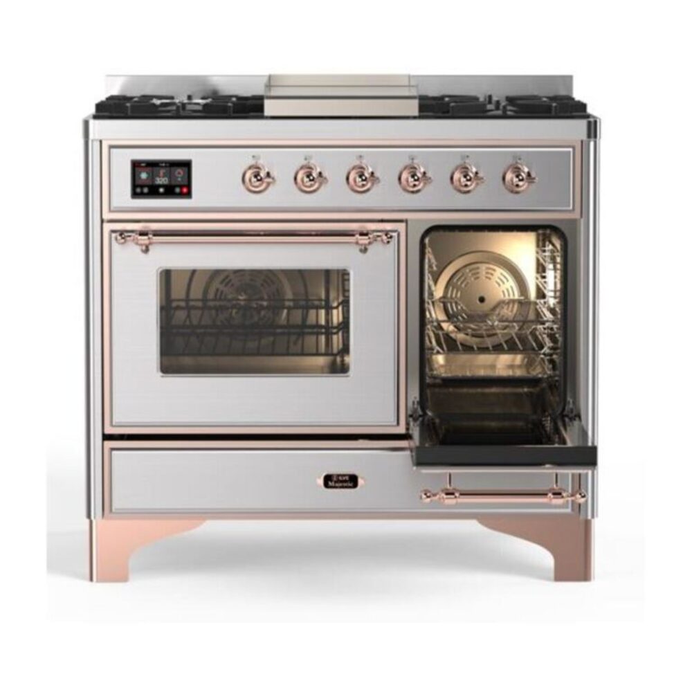 ILVE UMD10F Majestic II 40 inch Dual Fuel Range with 6 Burners, Griddle