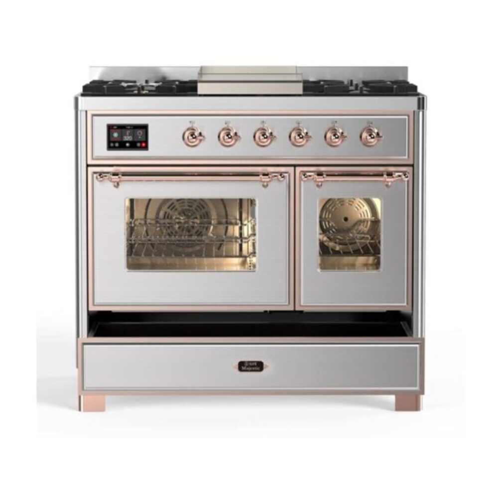 ILVE UMD10F Majestic II 40 inch Dual Fuel Range with 6 Burners, Griddle
