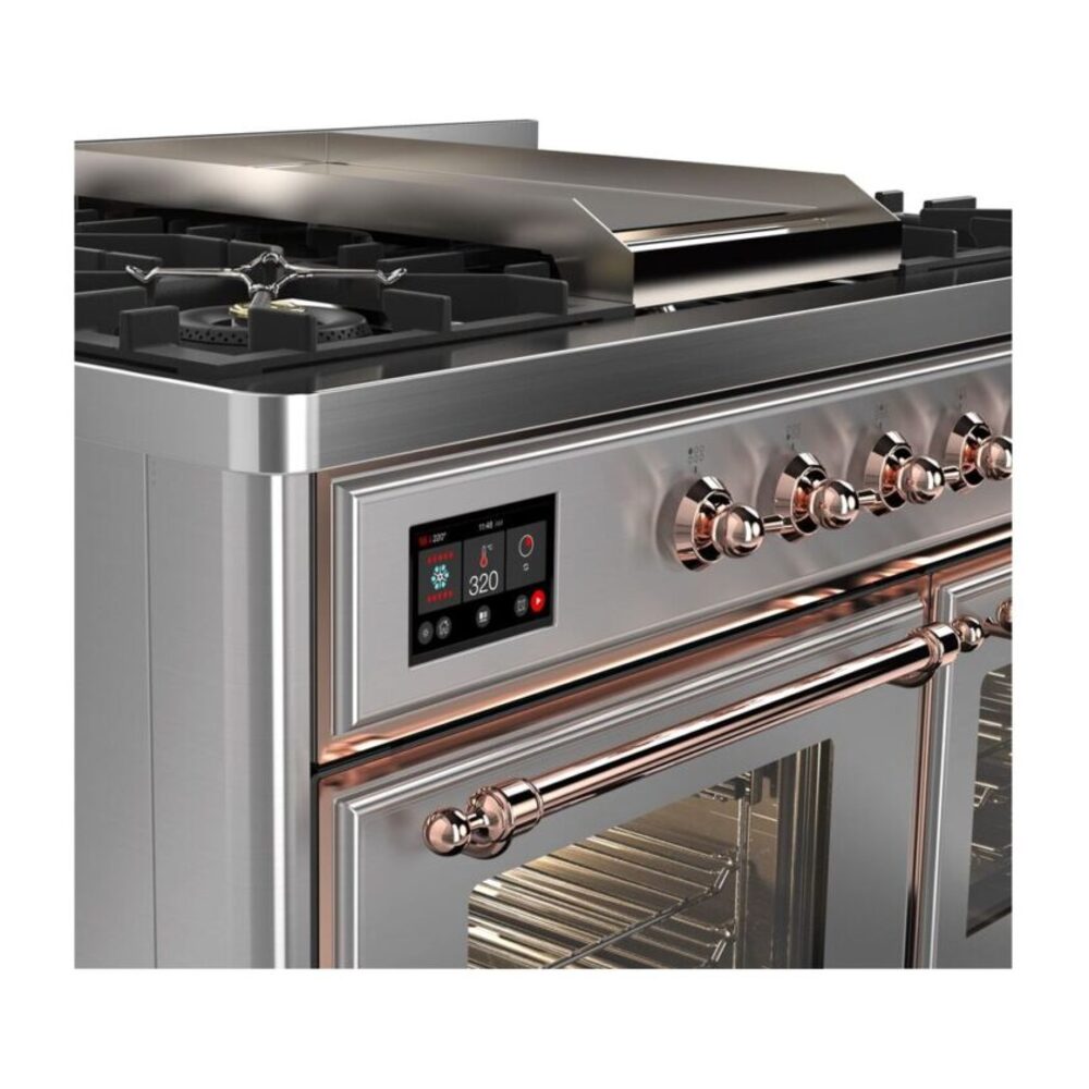 ILVE UMD10F Majestic II 40 inch Dual Fuel Range with 6 Burners, Griddle