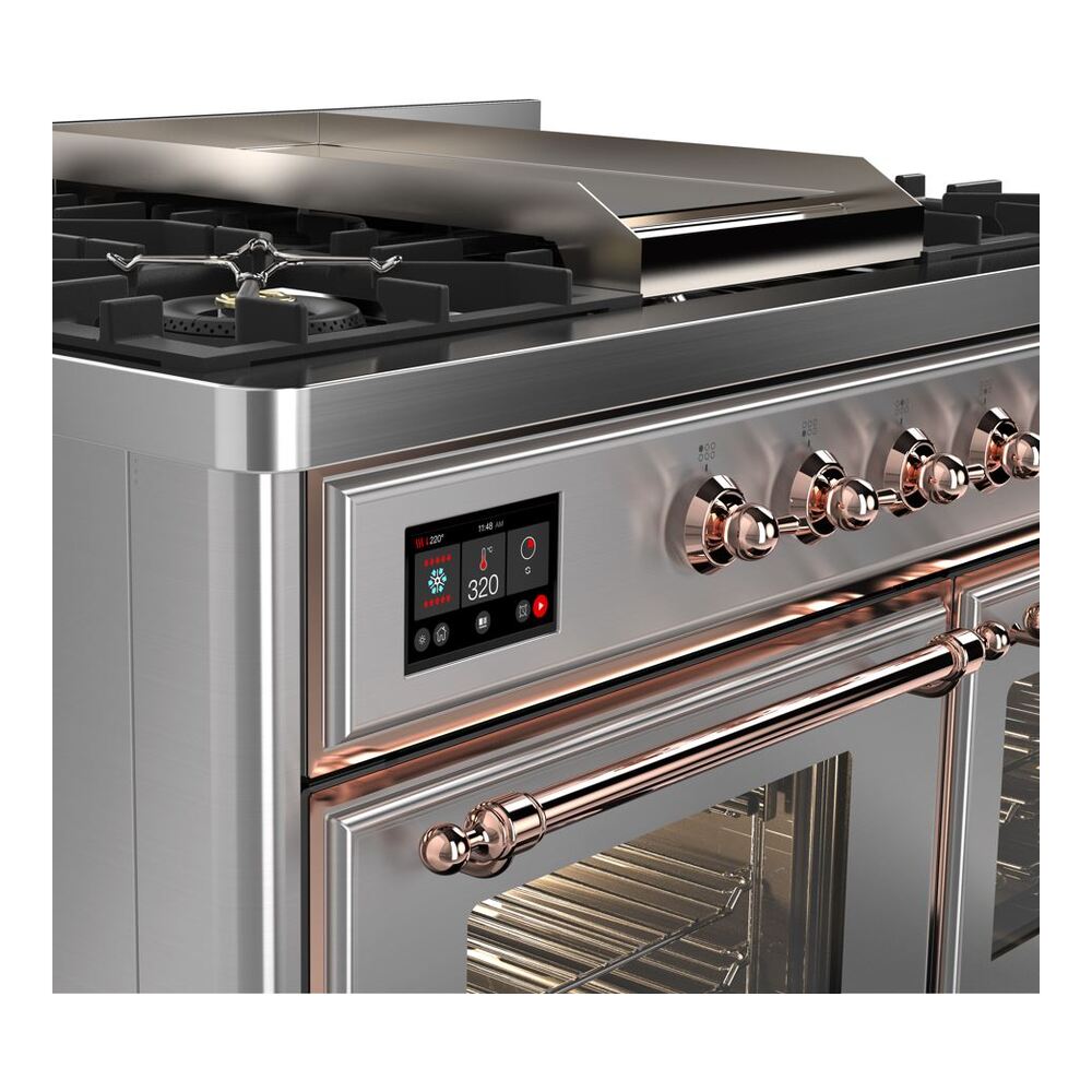 ILVE UMD10F Majestic II 40 inch Dual Fuel Range with 6 Burners, Griddle