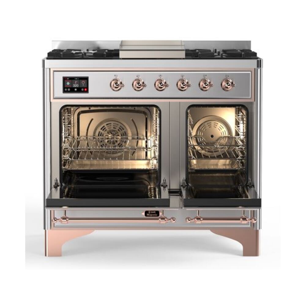 ILVE UMD10F Majestic II 40 inch Dual Fuel Range with 6 Burners, Griddle