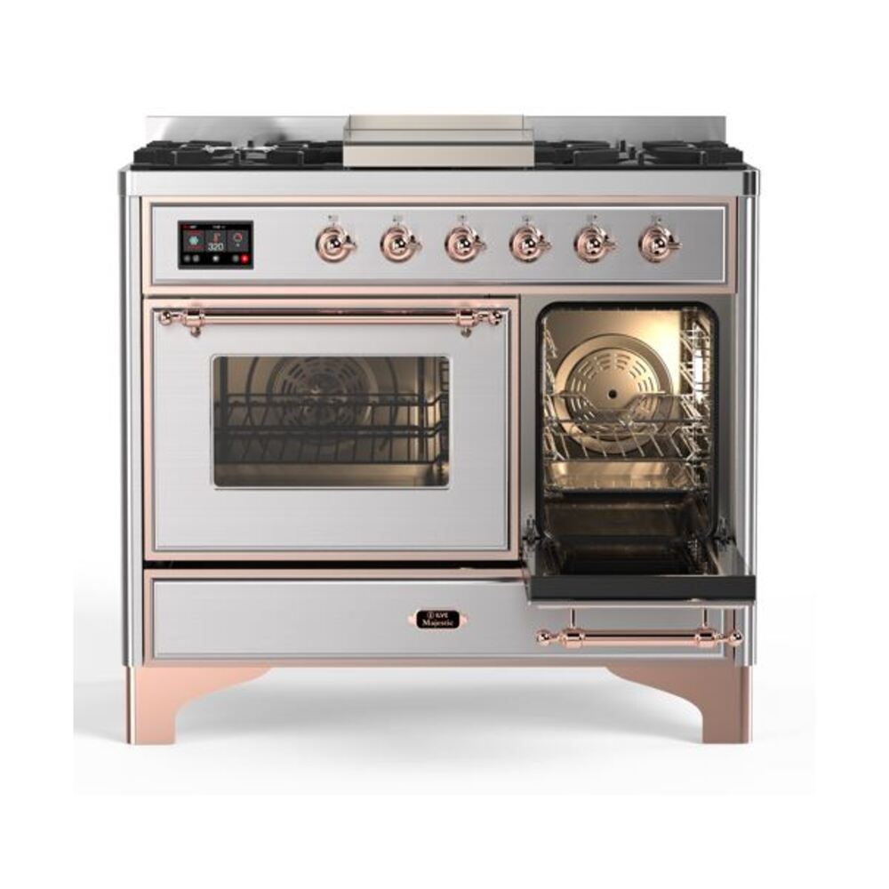 ILVE UMD10F Majestic II 40 inch Dual Fuel Range with 6 Burners, Griddle