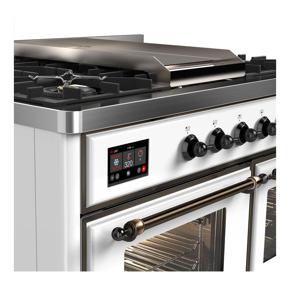 ILVE UMD10F Majestic II 40 inch Dual Fuel Range with 6 Burners, Griddle