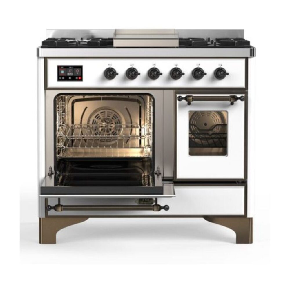 ILVE UMD10F Majestic II 40 inch Dual Fuel Range with 6 Burners, Griddle
