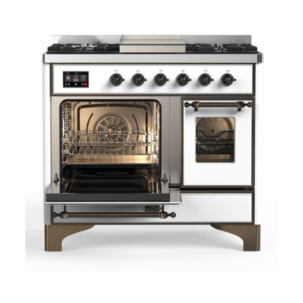 ILVE UMD10F Majestic II 40 inch Dual Fuel Range with 6 Burners, Griddle
