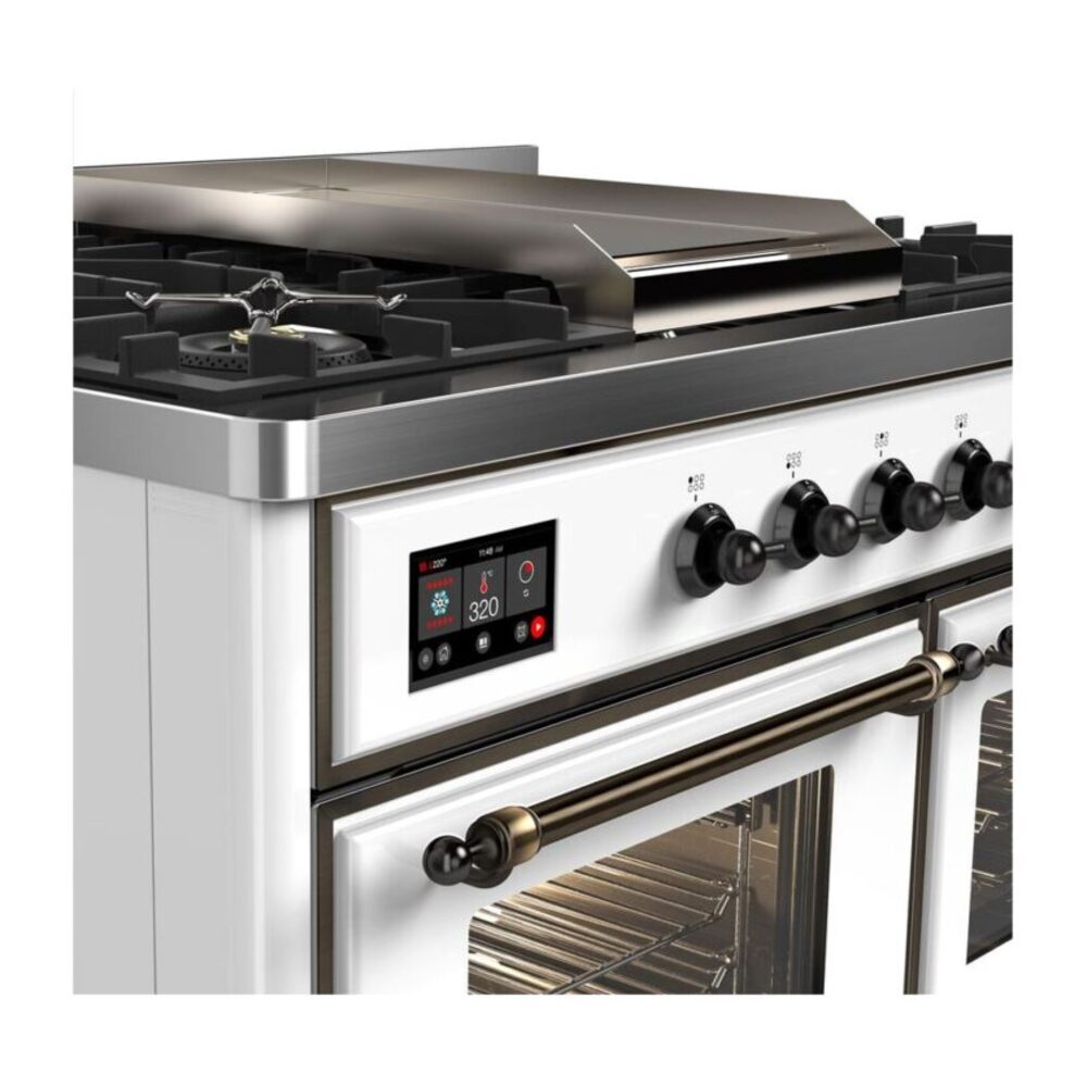 ILVE UMD10F Majestic II 40 inch Dual Fuel Range with 6 Burners, Griddle