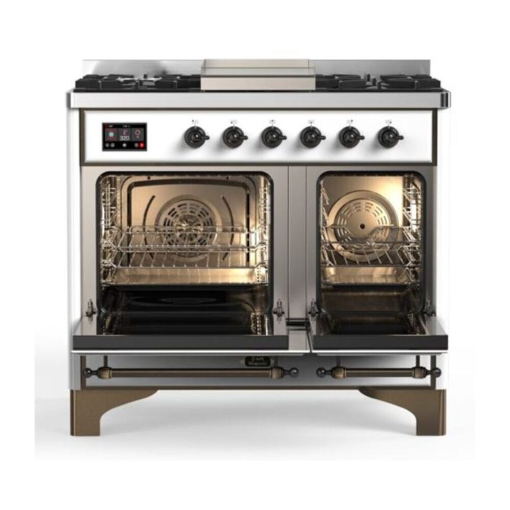 ILVE UMD10F Majestic II 40 inch Dual Fuel Range with 6 Burners, Griddle