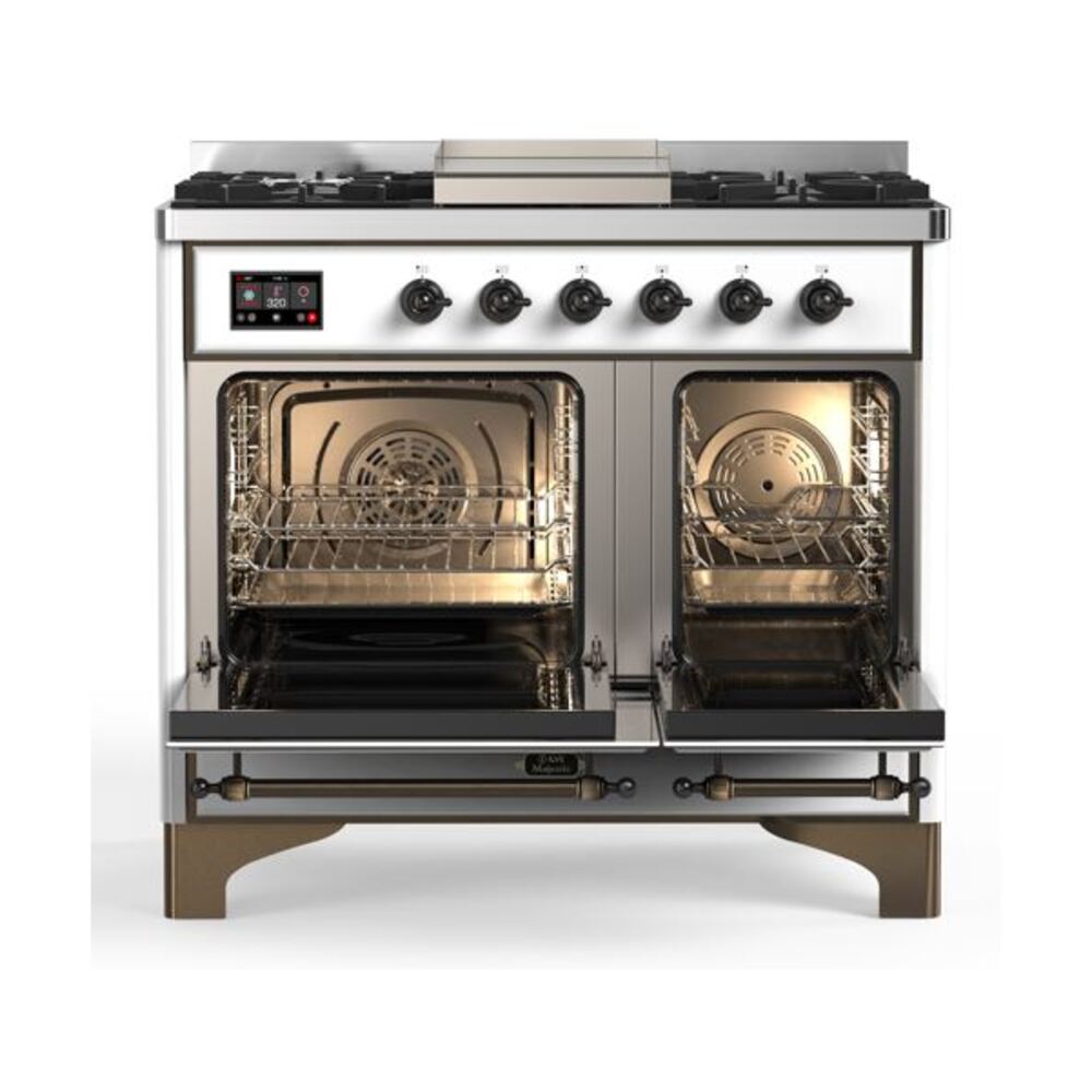 ILVE UMD10F Majestic II 40 inch Dual Fuel Range with 6 Burners, Griddle