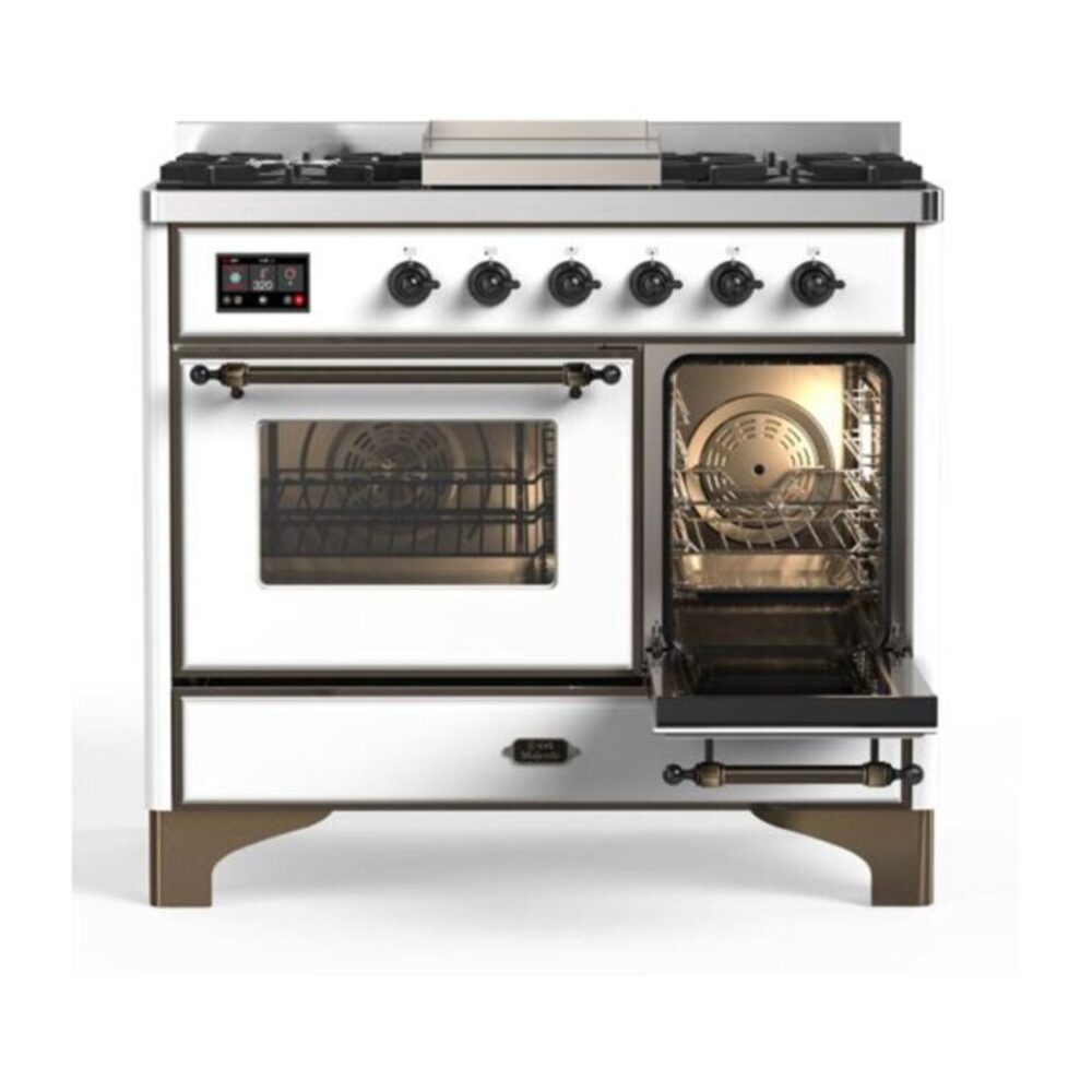 ILVE UMD10F Majestic II 40 inch Dual Fuel Range with 6 Burners, Griddle