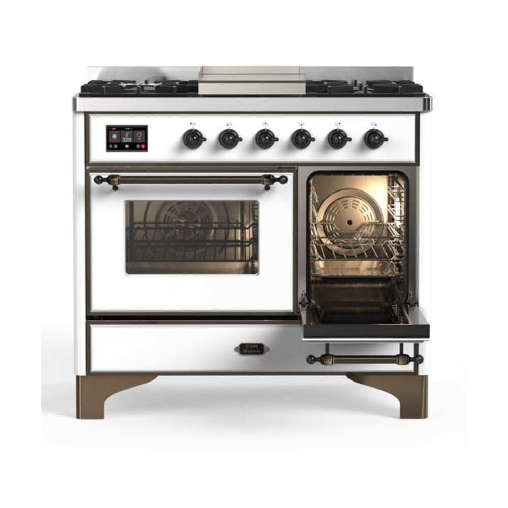 ILVE UMD10F Majestic II 40 inch Dual Fuel Range with 6 Burners, Griddle