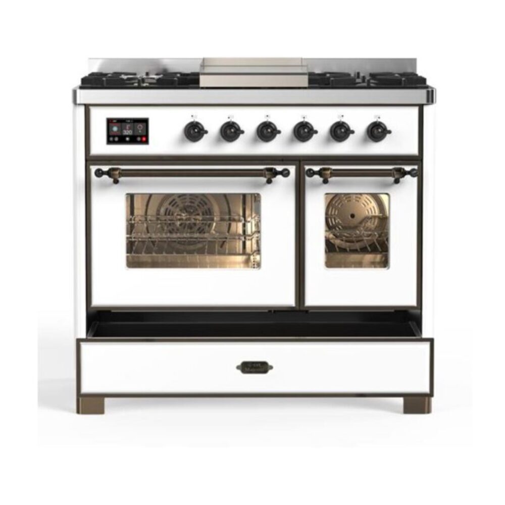 ILVE UMD10F Majestic II 40 inch Dual Fuel Range with 6 Burners, Griddle