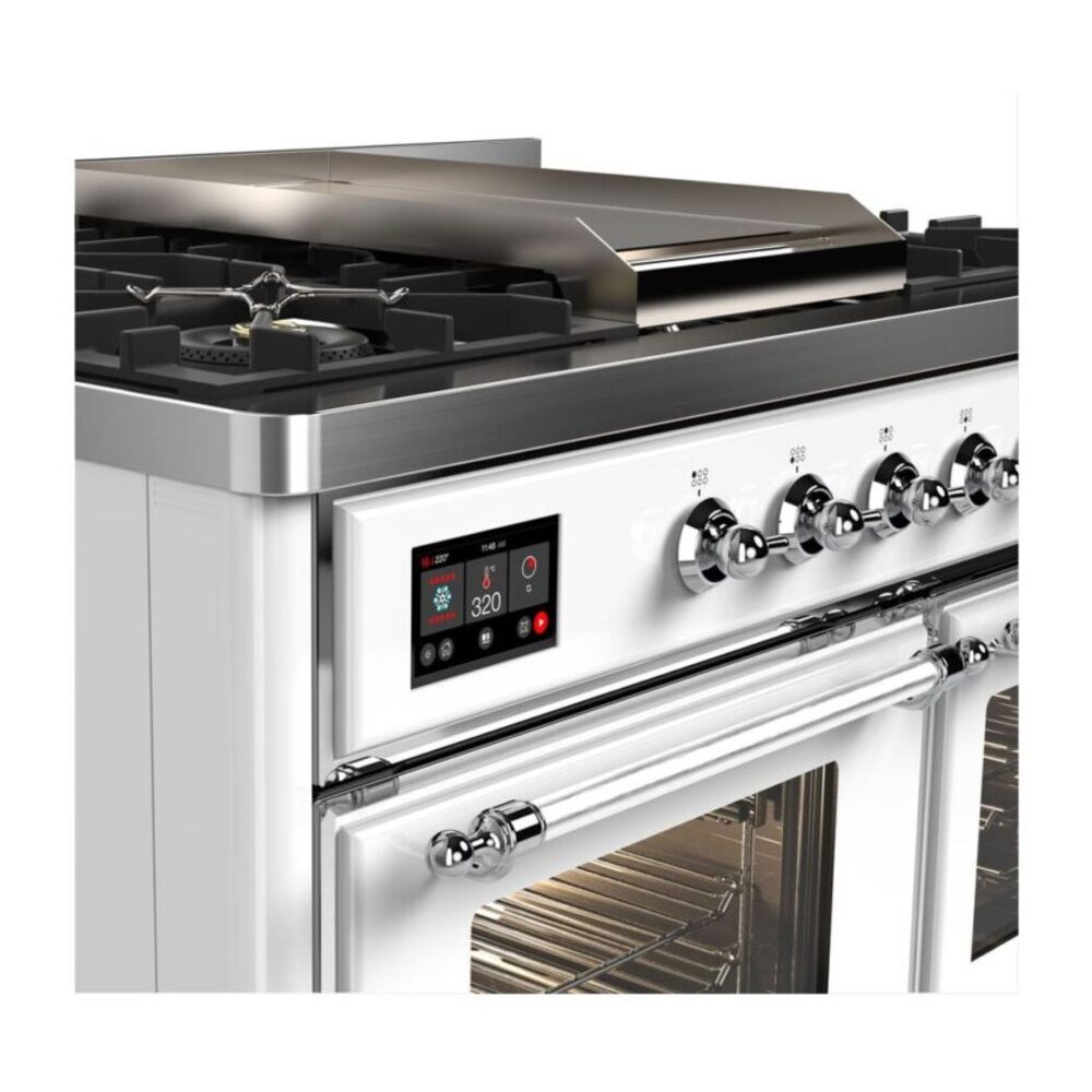 ILVE UMD10F Majestic II 40 inch Dual Fuel Range with 6 Burners, Griddle