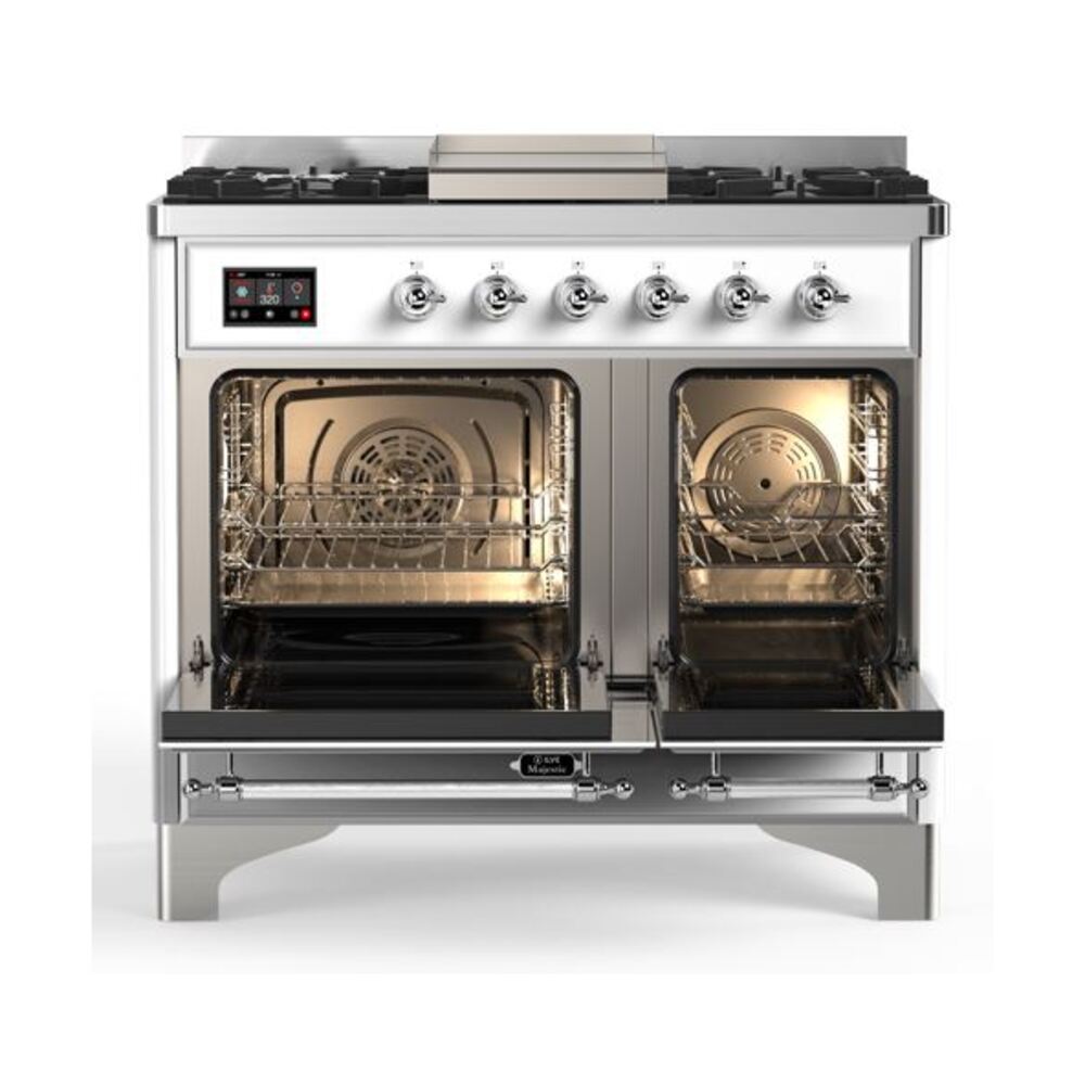 ILVE UMD10F Majestic II 40 inch Dual Fuel Range with 6 Burners, Griddle