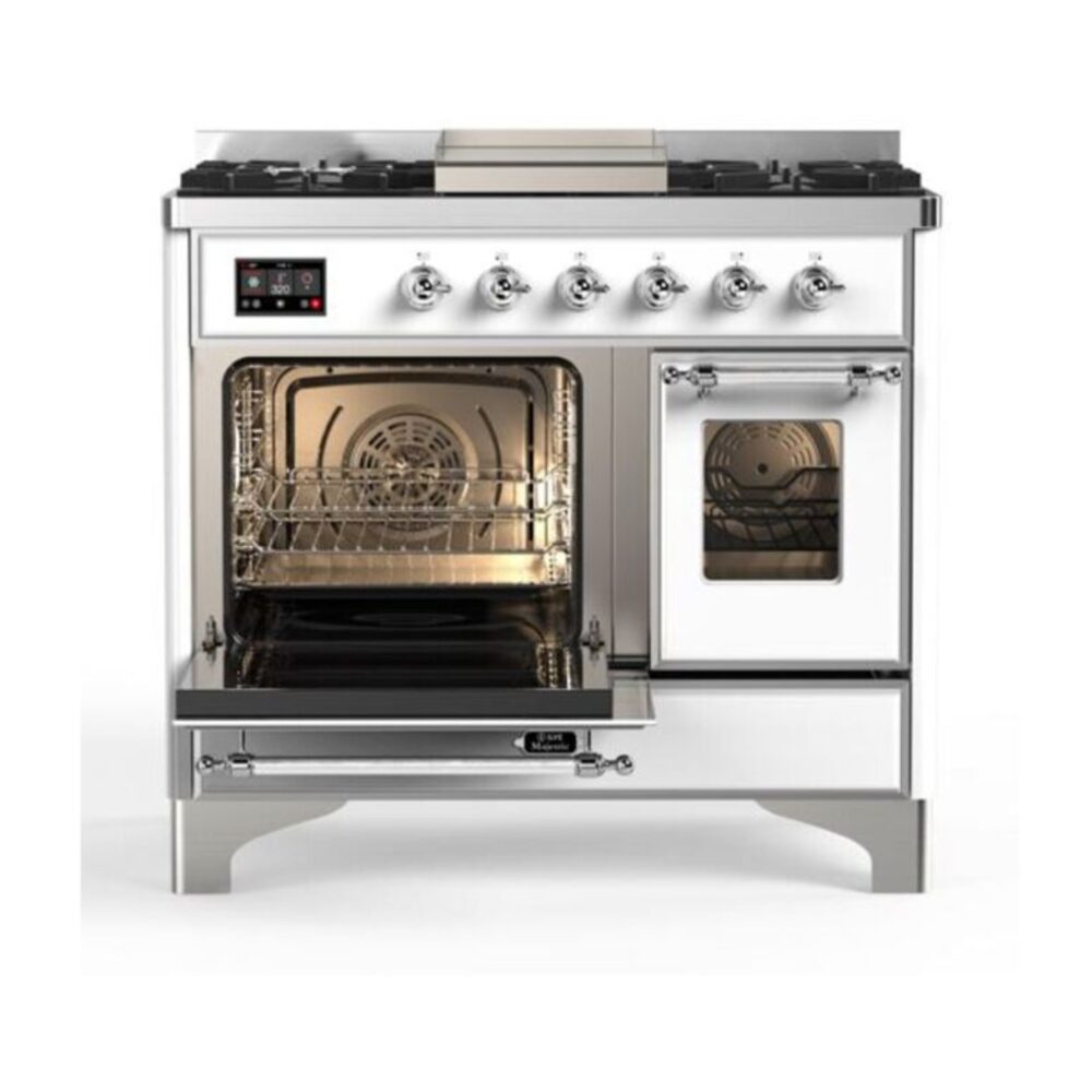ILVE UMD10F Majestic II 40 inch Dual Fuel Range with 6 Burners, Griddle