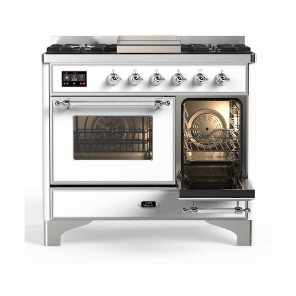 ILVE UMD10F Majestic II 40 inch Dual Fuel Range with 6 Burners, Griddle