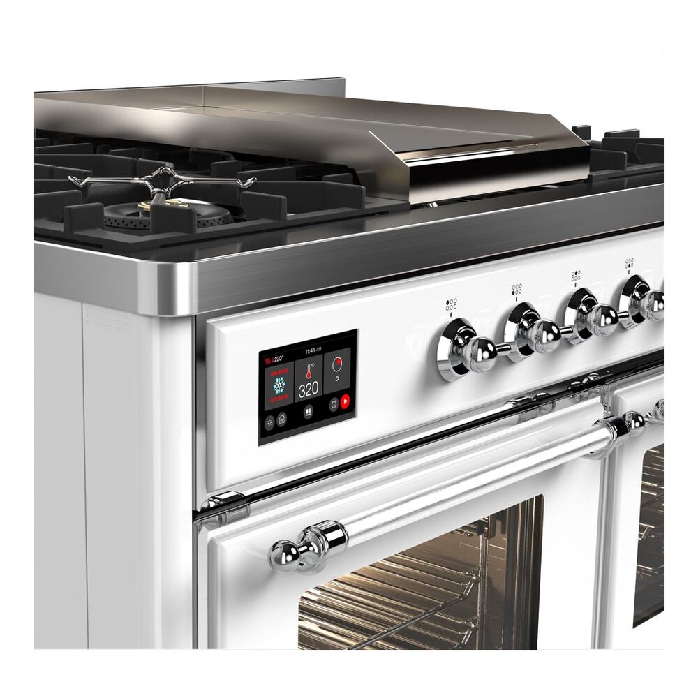 ILVE UMD10F Majestic II 40 inch Dual Fuel Range with 6 Burners, Griddle