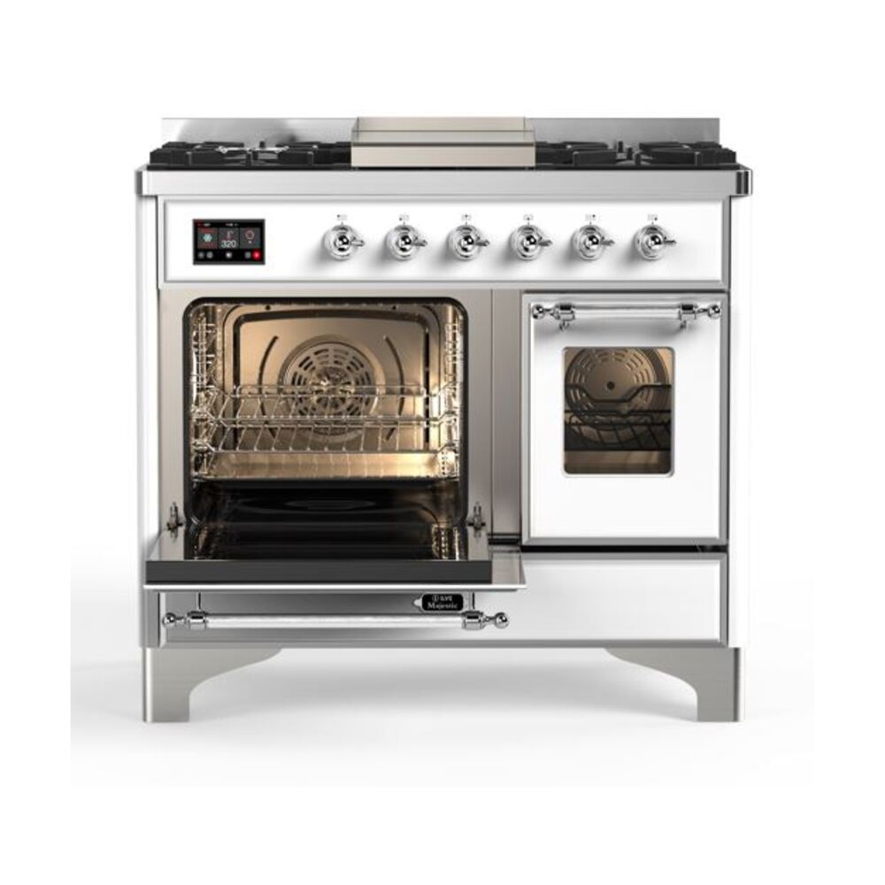 ILVE UMD10F Majestic II 40 inch Dual Fuel Range with 6 Burners, Griddle