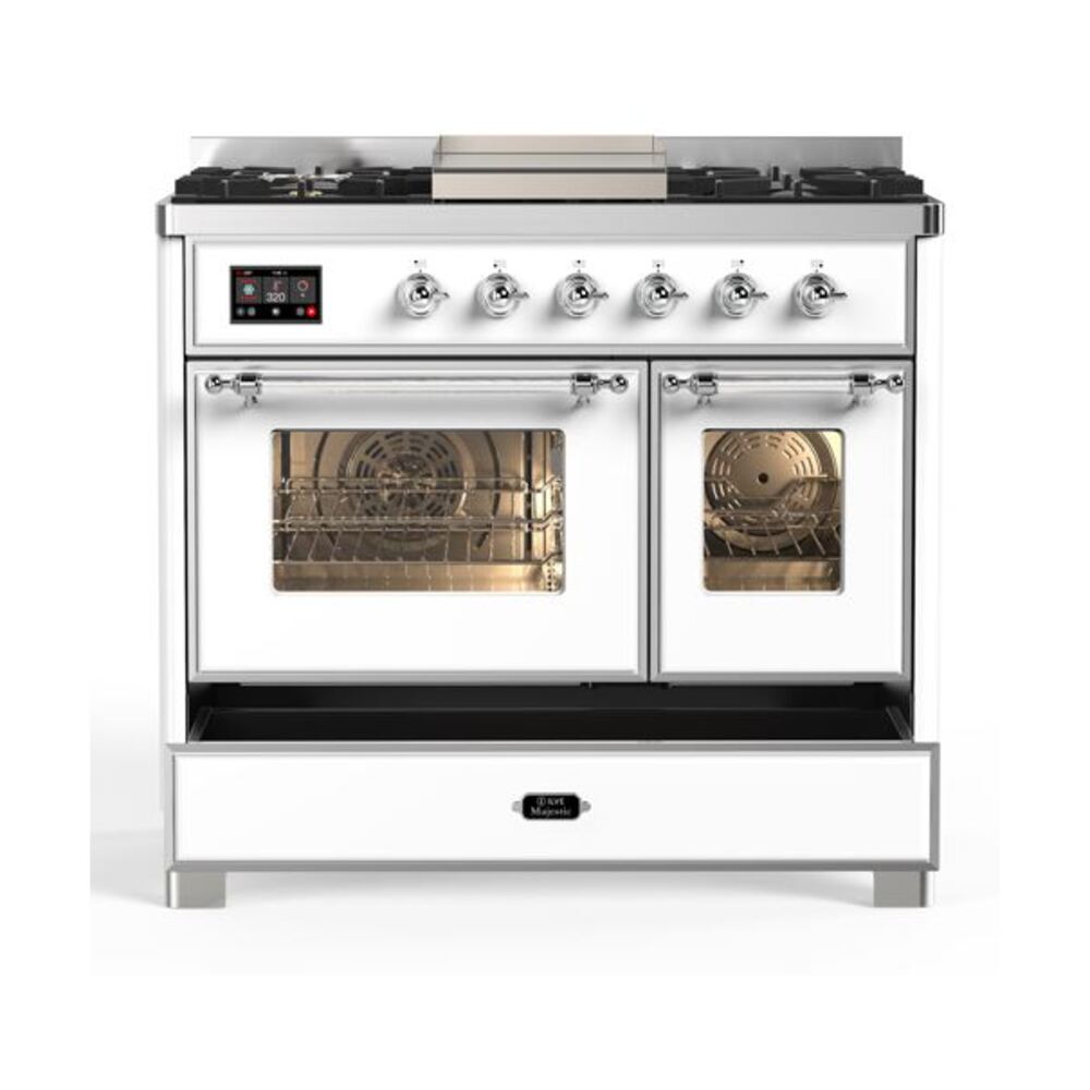 ILVE UMD10F Majestic II 40 inch Dual Fuel Range with 6 Burners, Griddle